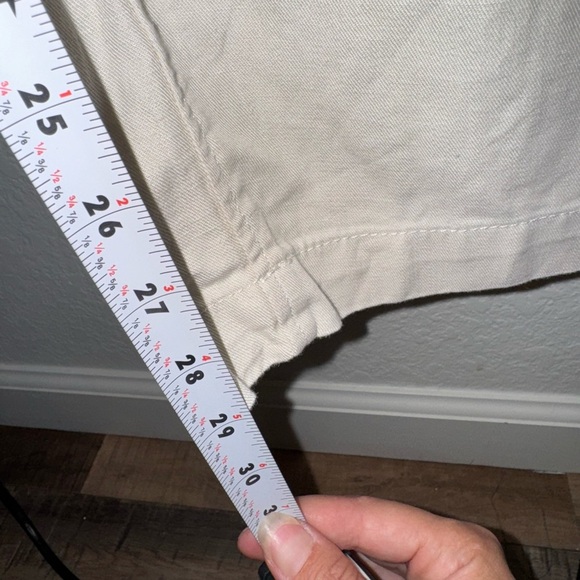 Banana Republic Heritage Explorer Pants Cream High Waist Cargo Style Belted 10 - Picture 7 of 8